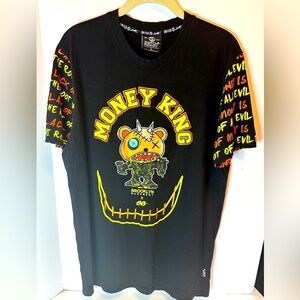 SWITCH Men’s Money King Brooklyn Basement x Bb Black T-shirt Size Large
